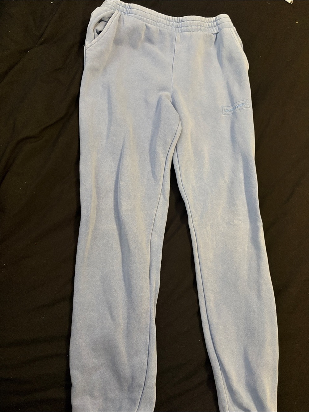 Light Blue Fleece Jogger Pants for Women